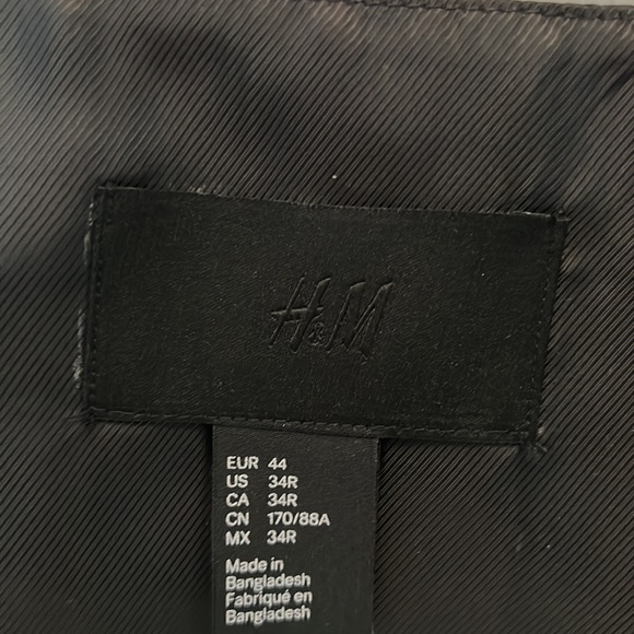 H&M Suits & Blazers Hm Black 3 Piece Suit 34r Poshmark